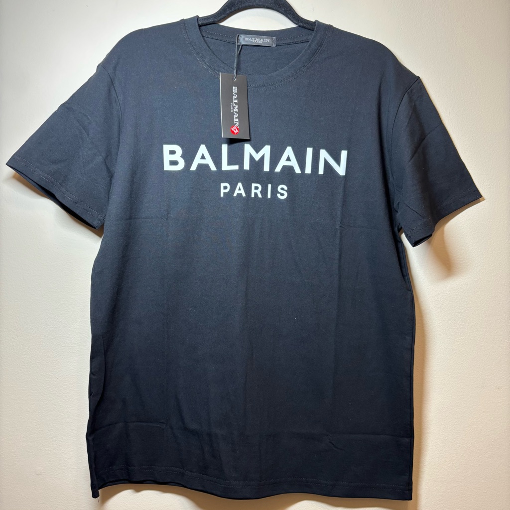 Balmain Navy Blue Men's T-Shirt